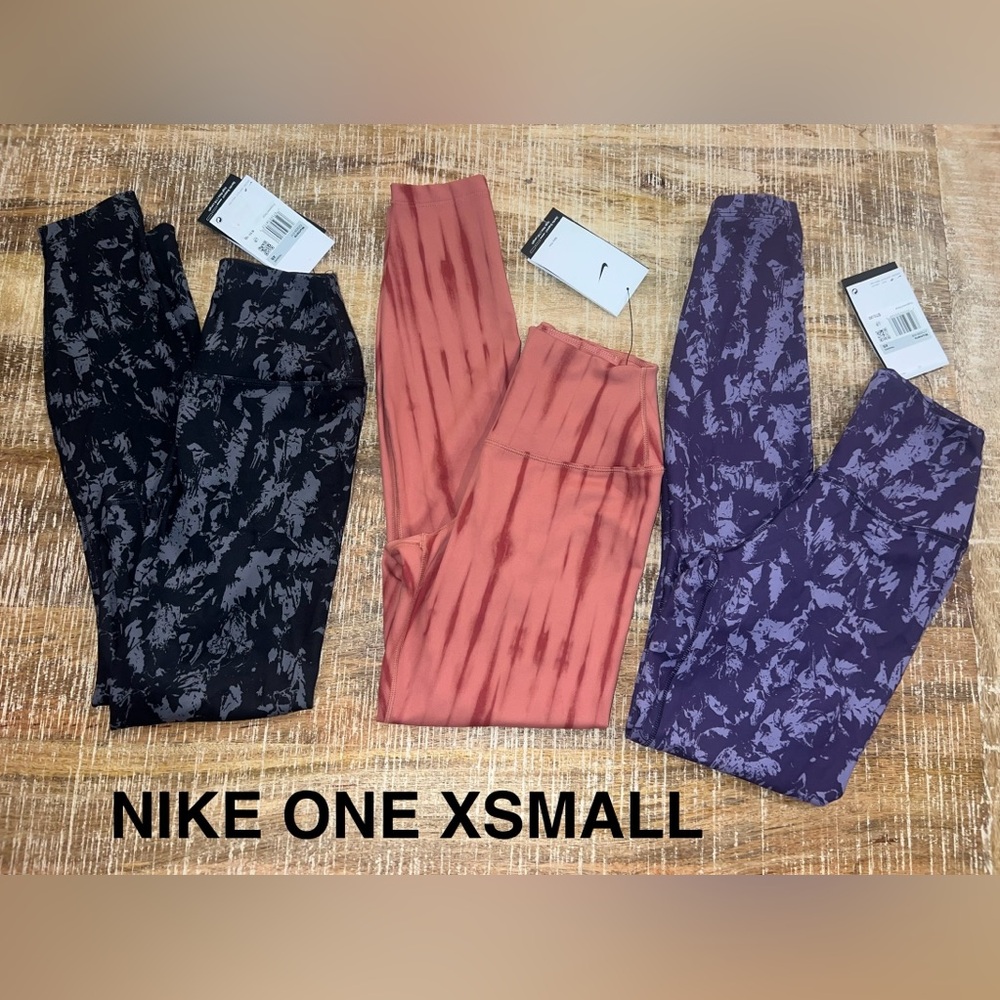 Brand New With Tags Nike One Leggings Set of 3 SIZE XS